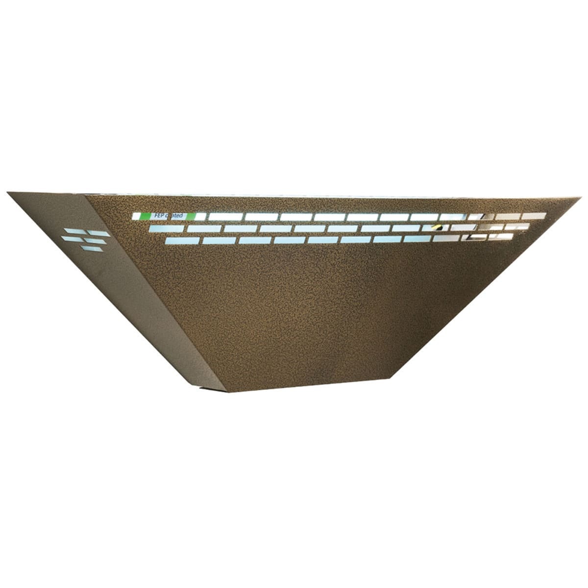 Gardner WS-85 GOLD wall-mount insect light trap in gold vein steel finish, angled view showing UV lamp and vented housing