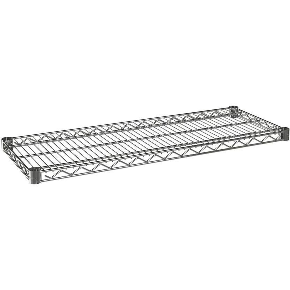 WS1430EB black epoxy coated wire shelf, 30 inches wide by 14 inches deep, shown on white background