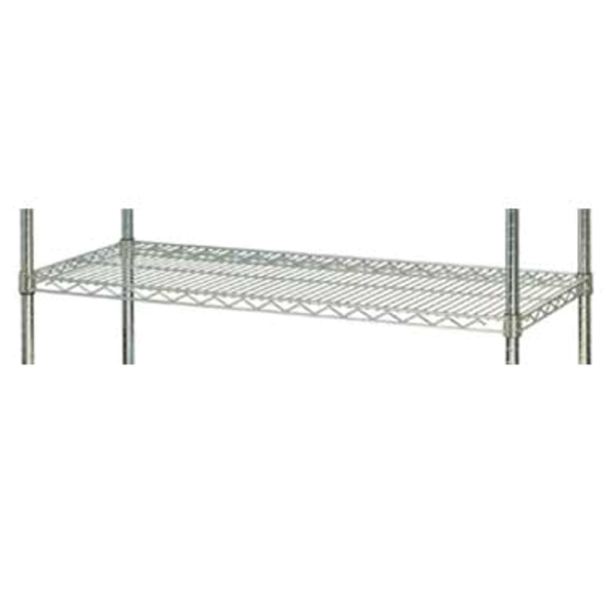 Enhanced Wire Shelving WS1442C chrome wire shelf 14 inch by 42 inch mounted on upright poles