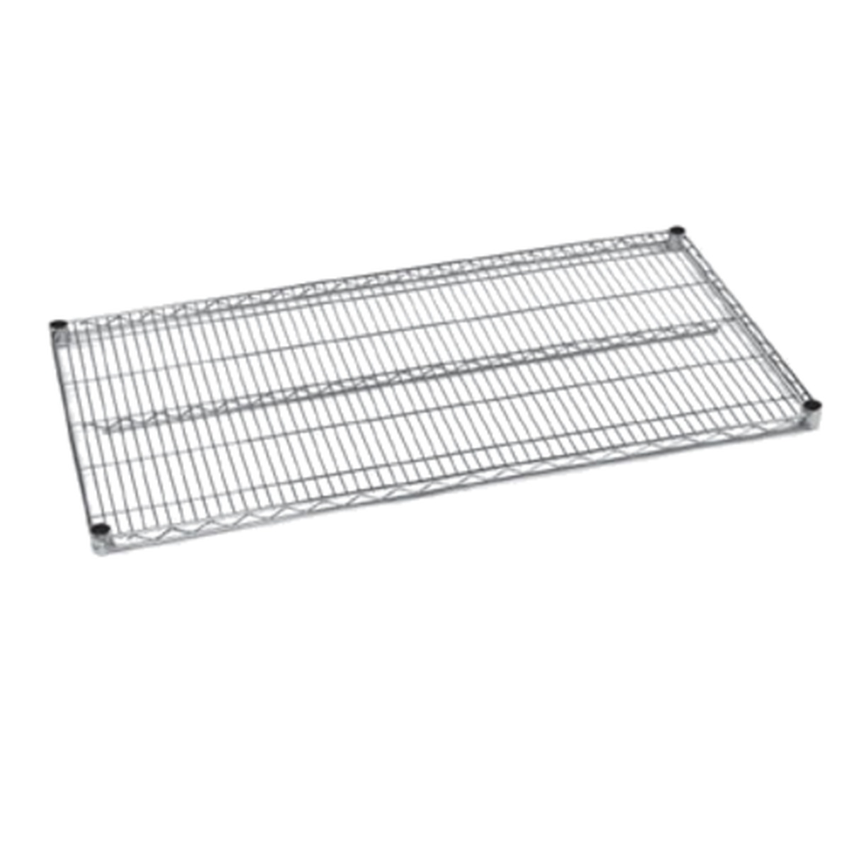 WS1830C chrome wire shelf 18 inch wide by 30 inch long shown at an angle on a white background