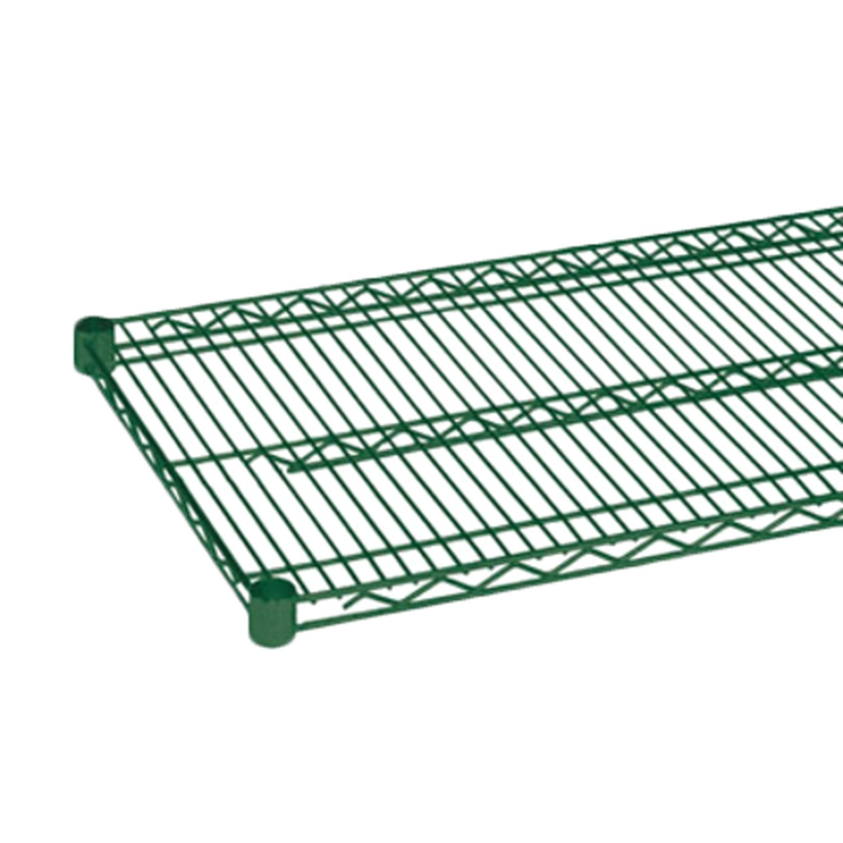 Enhanced Wire Shelf 18W x 30L with green epoxy coating and open wire grid design