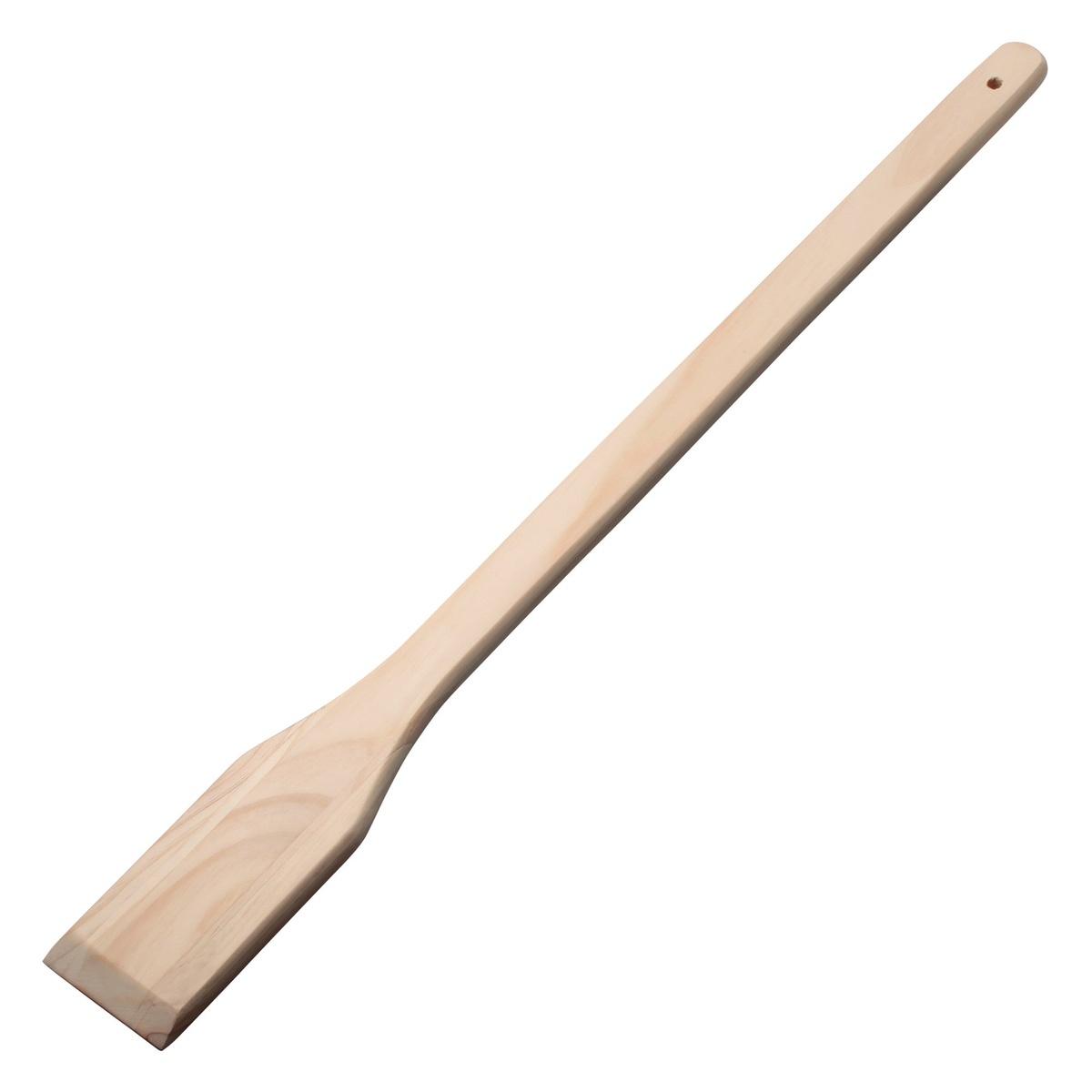 Winco WSP-36 36-inch wooden stirring paddle with angled edge and hanging hole