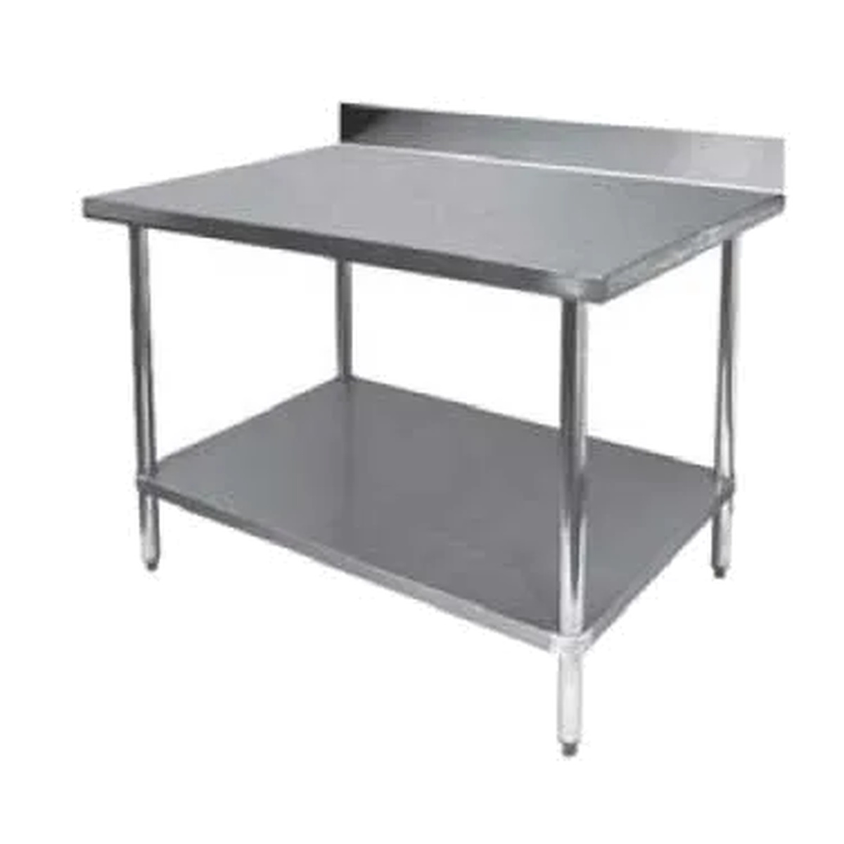 GSW USA WT-PB2418 stainless steel premium work table with undershelf and 4-inch backsplash