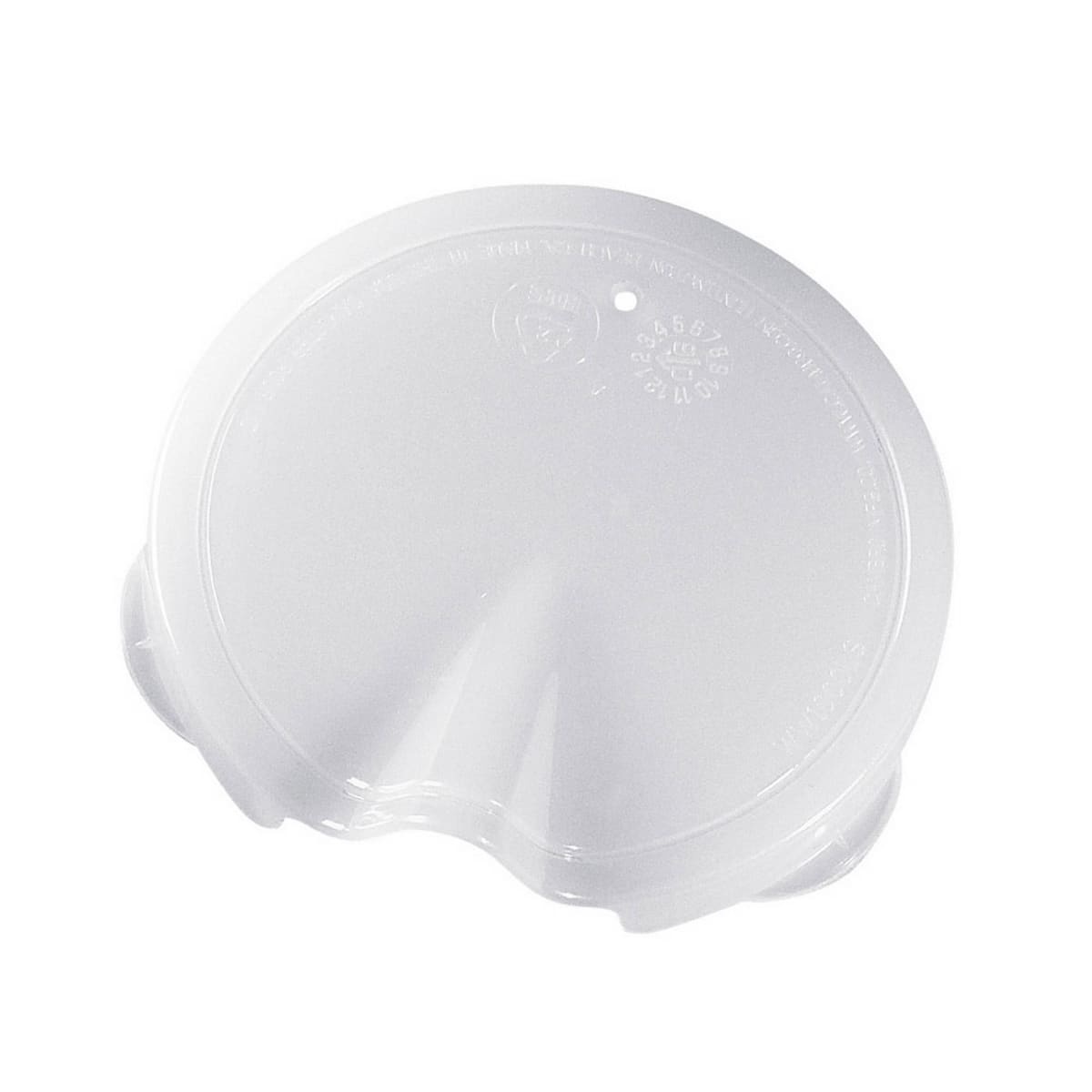 Cambro WW1000LS148 white polycarbonate pour spout lid for Camliter beverage decanters