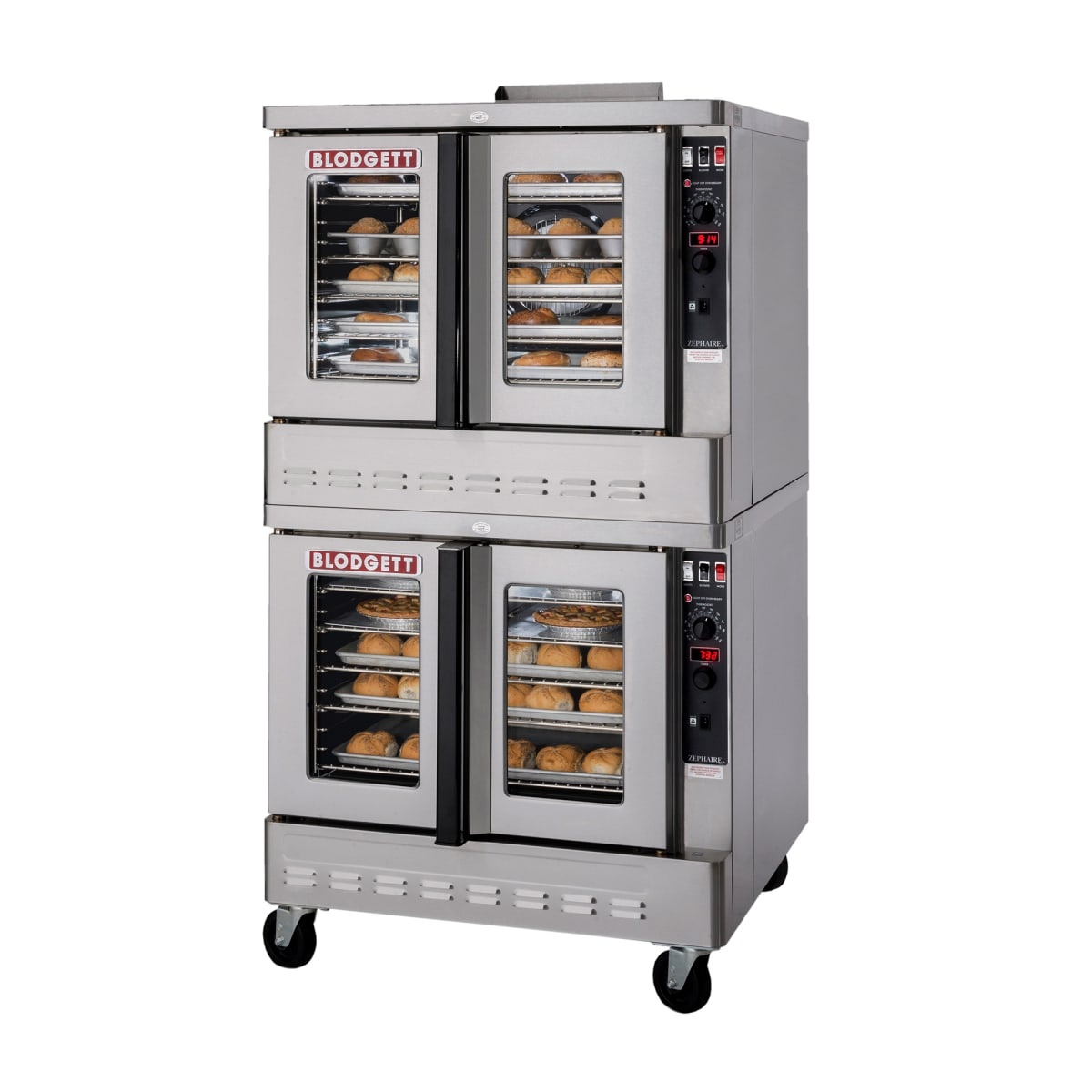 Blodgett Zephaire double deck gas convection oven with windowed doors