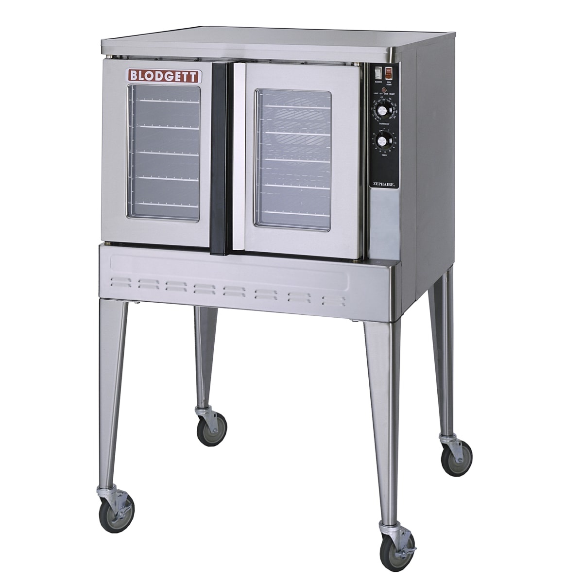 Blodgett Zephaire single deck gas convection oven with dual window doors and control panel