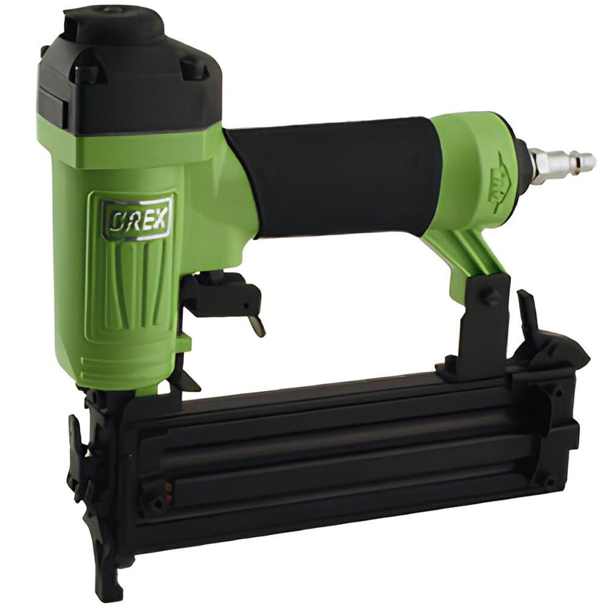 Grex 1850 18 Gauge 2 inch brad nailer side profile for finish fastening, cabinet work, and trim installation in a shop or jobsite setting