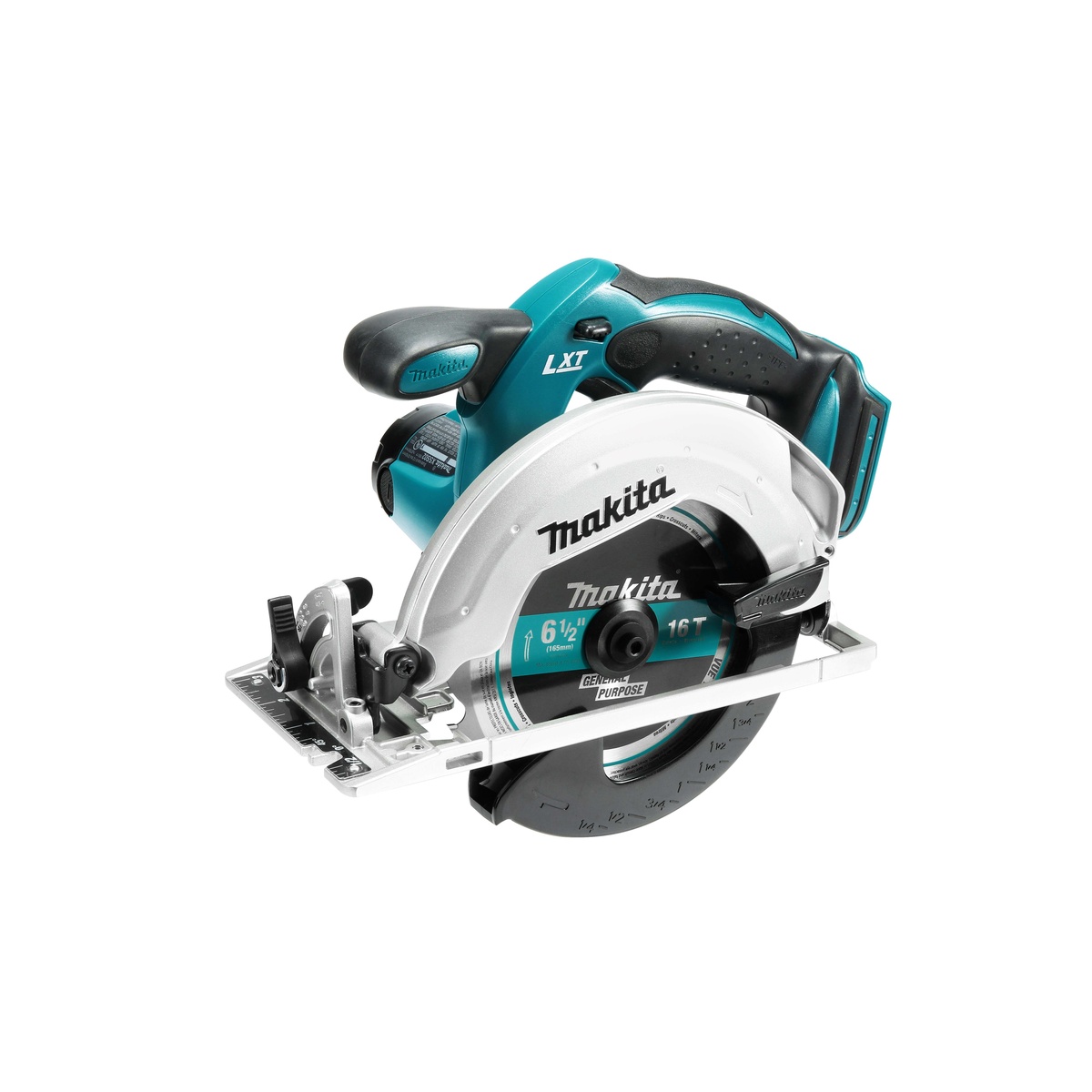 Makita XSS02Z 18V LXT Lithium-Ion Cordless 6-1/2 Inch Circular Saw for framing and sheet goods cutting with aluminum base and compact cordless body