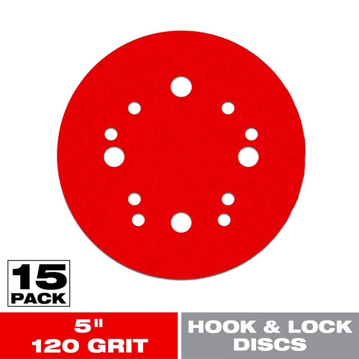 Diablo DCD050120H15G 5 in. 120-Grit Hook and Lock ROS Sanding Discs with universal hole pattern for random orbital sanding and surface prep