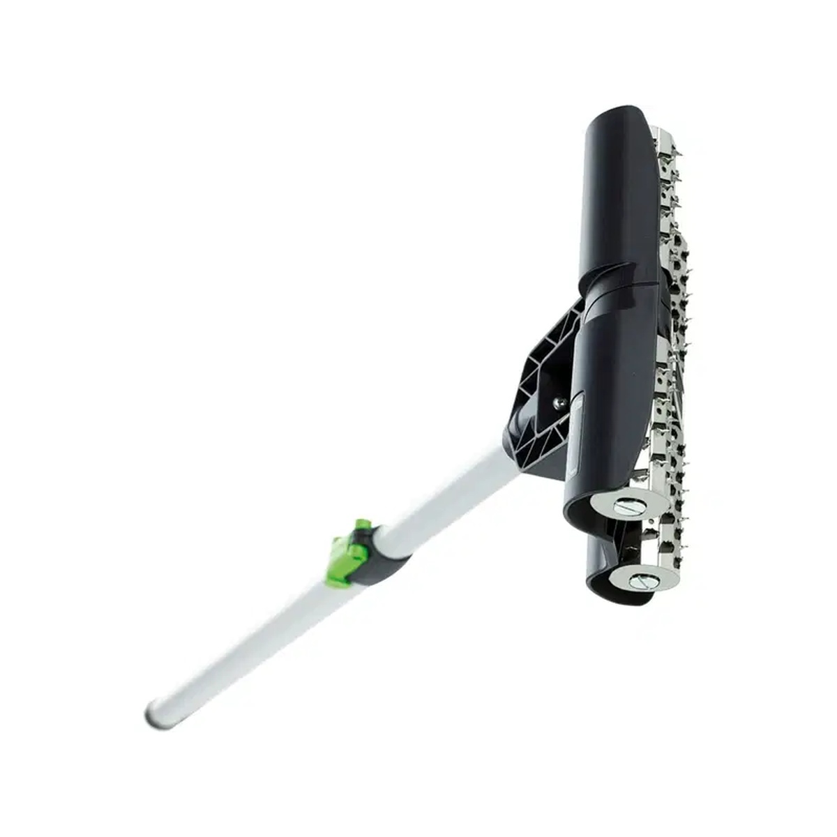 Festool 495747 TP 220 Fakir Wallpaper Perforator tool head and telescoping handle on a clean background