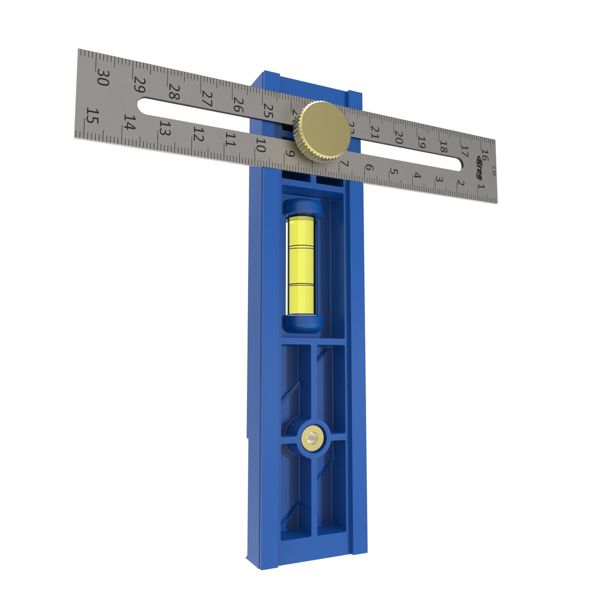 Kreg KMA2900 Multi-Mark marking and measuring tool with adjustable rule, reveal gauge, and built-in level for cabinet layout and woodworking measurement tasks