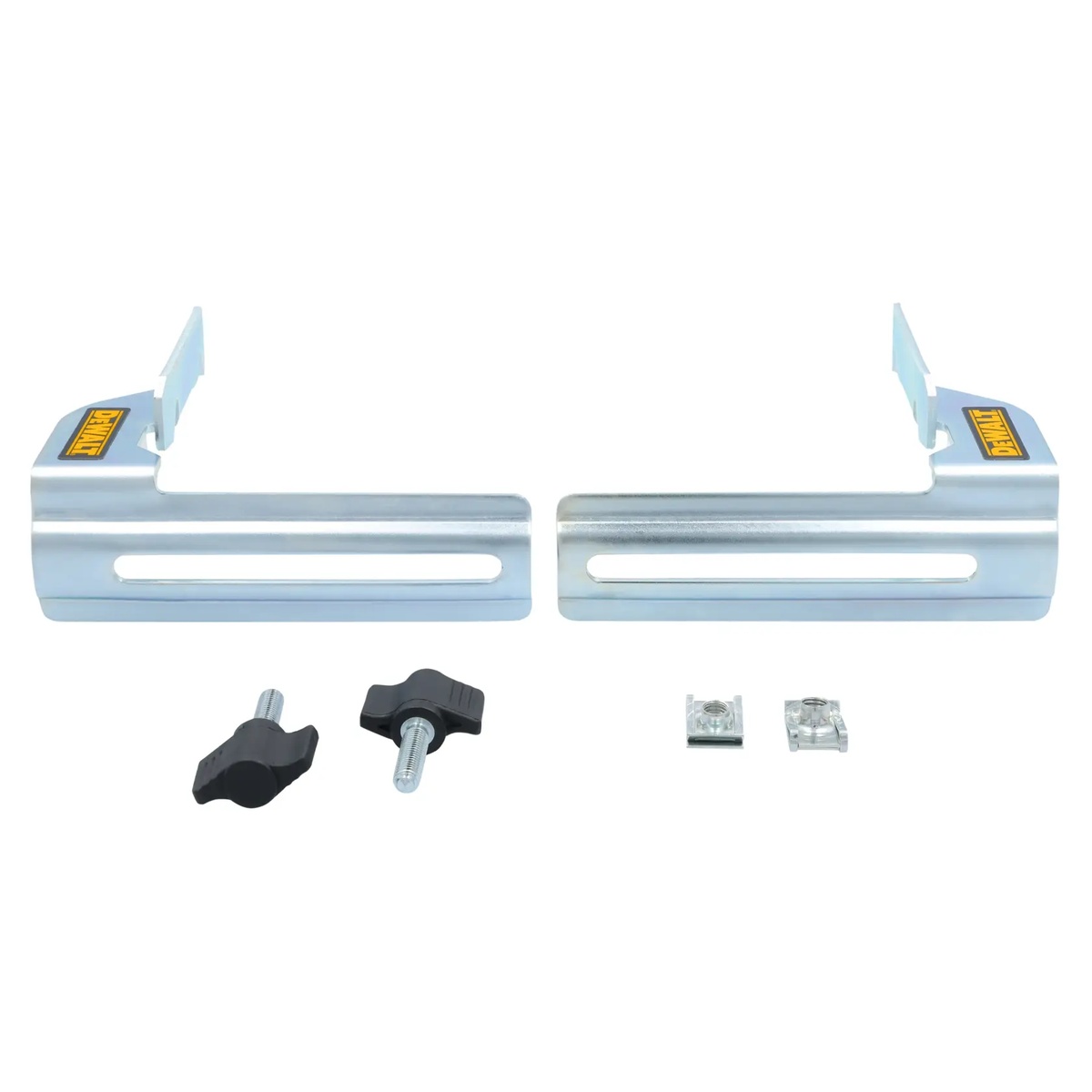 DEWALT DW7084 Crown Stop pair with knobs and hardware for use on compatible DEWALT miter saws during crown molding installation