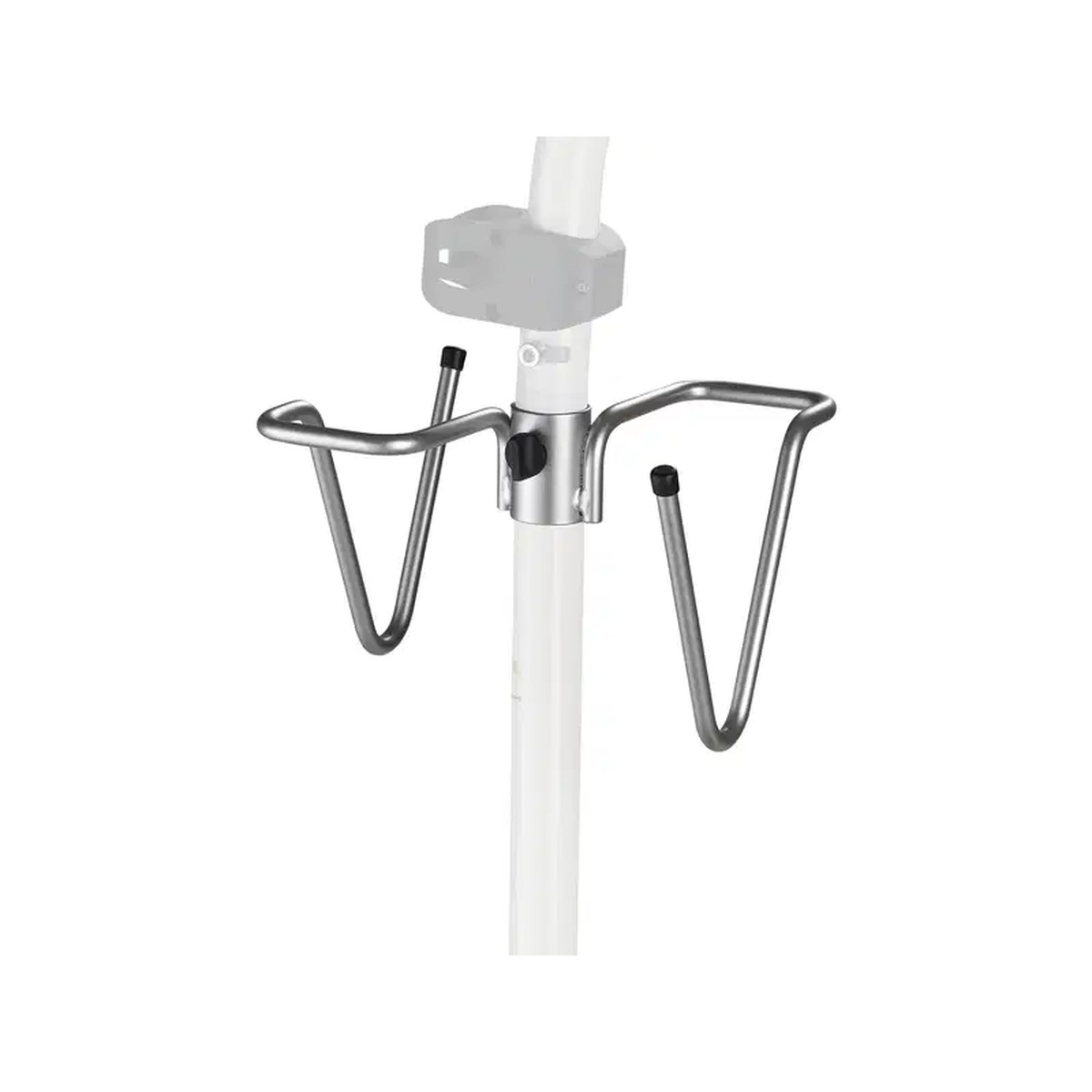 Festool 493558 Boom Arm Tool Holder mounted on a workcenter post holding space for two sanders in a dust extraction sanding setup