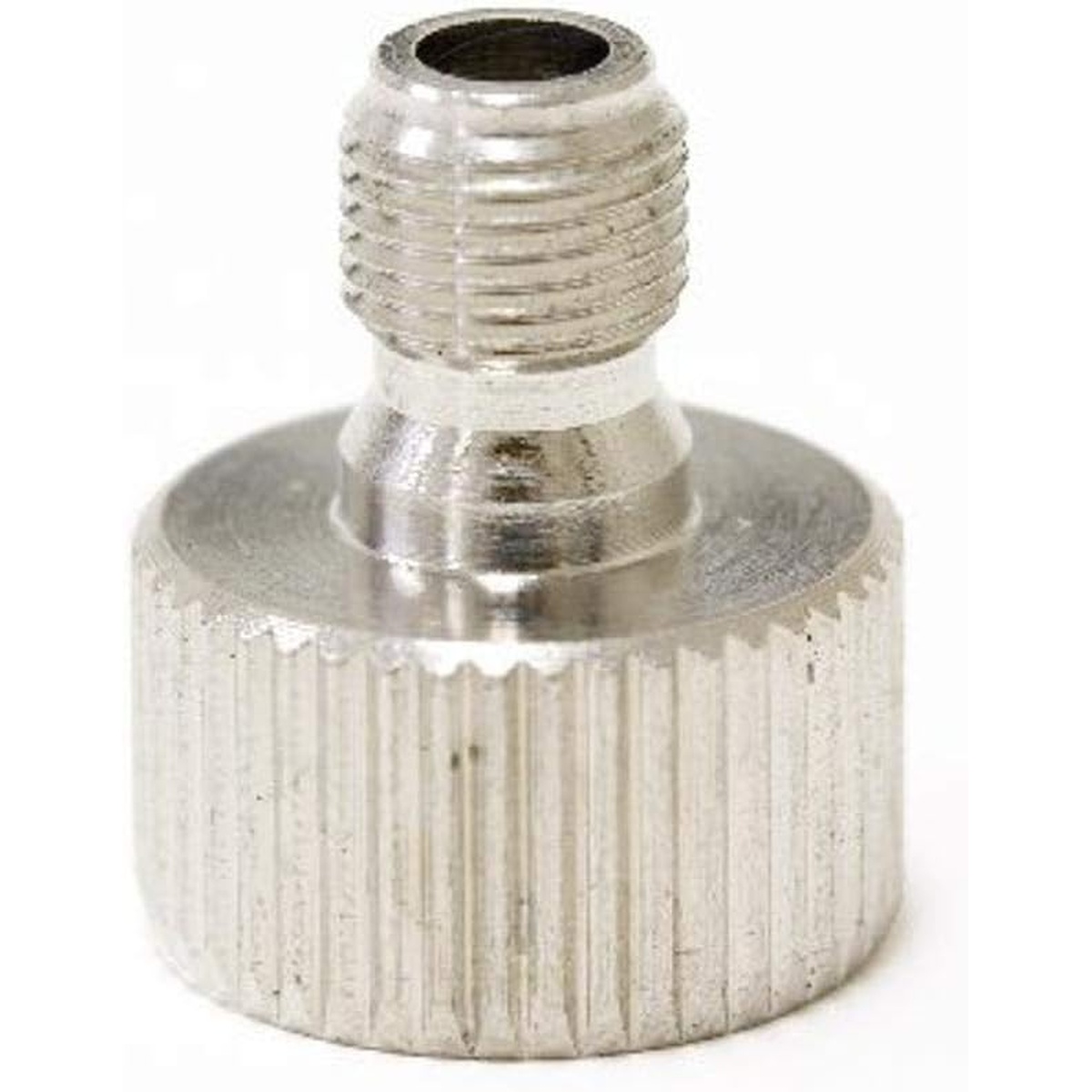 Grex AD14 Adapter, Grex airbrush to Badger hose metal fitting for connecting an airbrush to a Badger air hose in a bench painting setup