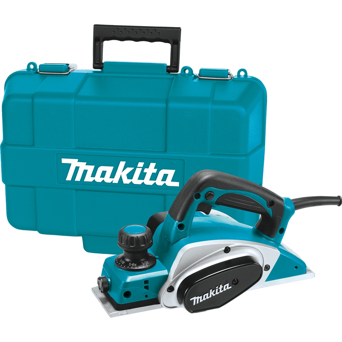 Makita KP0800K 3-1/4 in. Planer with tool case for transport and storage on carpentry and remodeling jobs