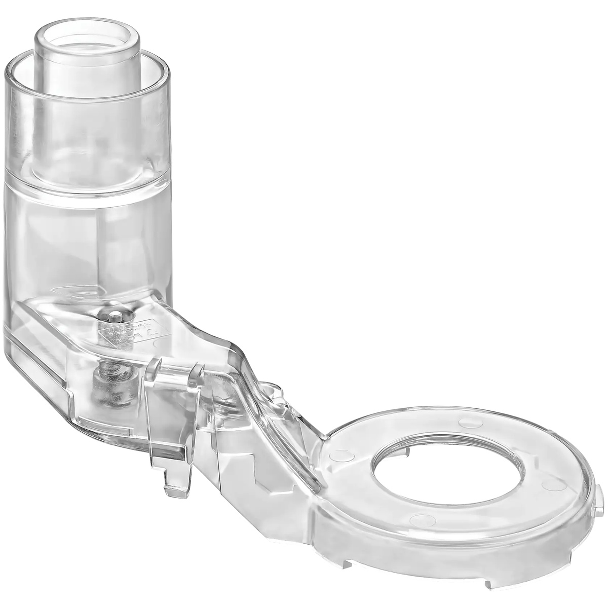 DEWALT DNP616 Compact Router Dust Collection Adapter For Plunge Base clear router accessory for bit visibility and vacuum connection