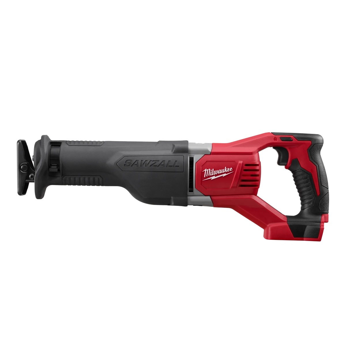 Milwaukee M18 SAWZALL Reciprocating Saw side profile showing the slim front housing and rear handle design