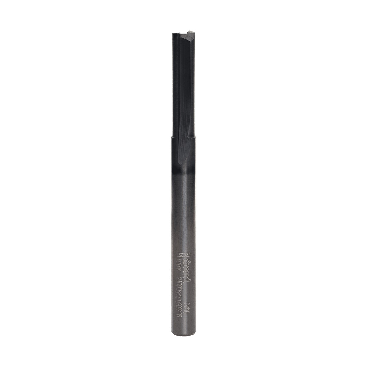 Freud 04-110 1/4-Inch Double Flute Straight Router Bit product view for grooving and edge-routing in hardwood, plywood, and composite shop work