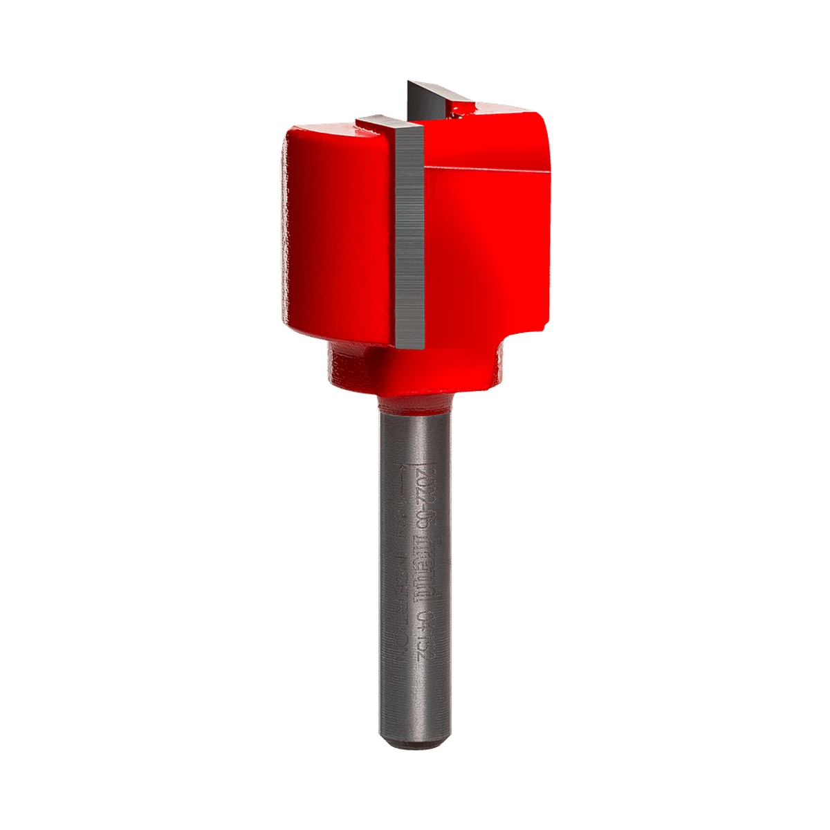 Freud 04-152 1-Inch Double Flute Straight Router Bit carbide-tipped cutting head and 1/4 inch shank for groove cutting and edge-routing in plywood, hardwood, and composite materials