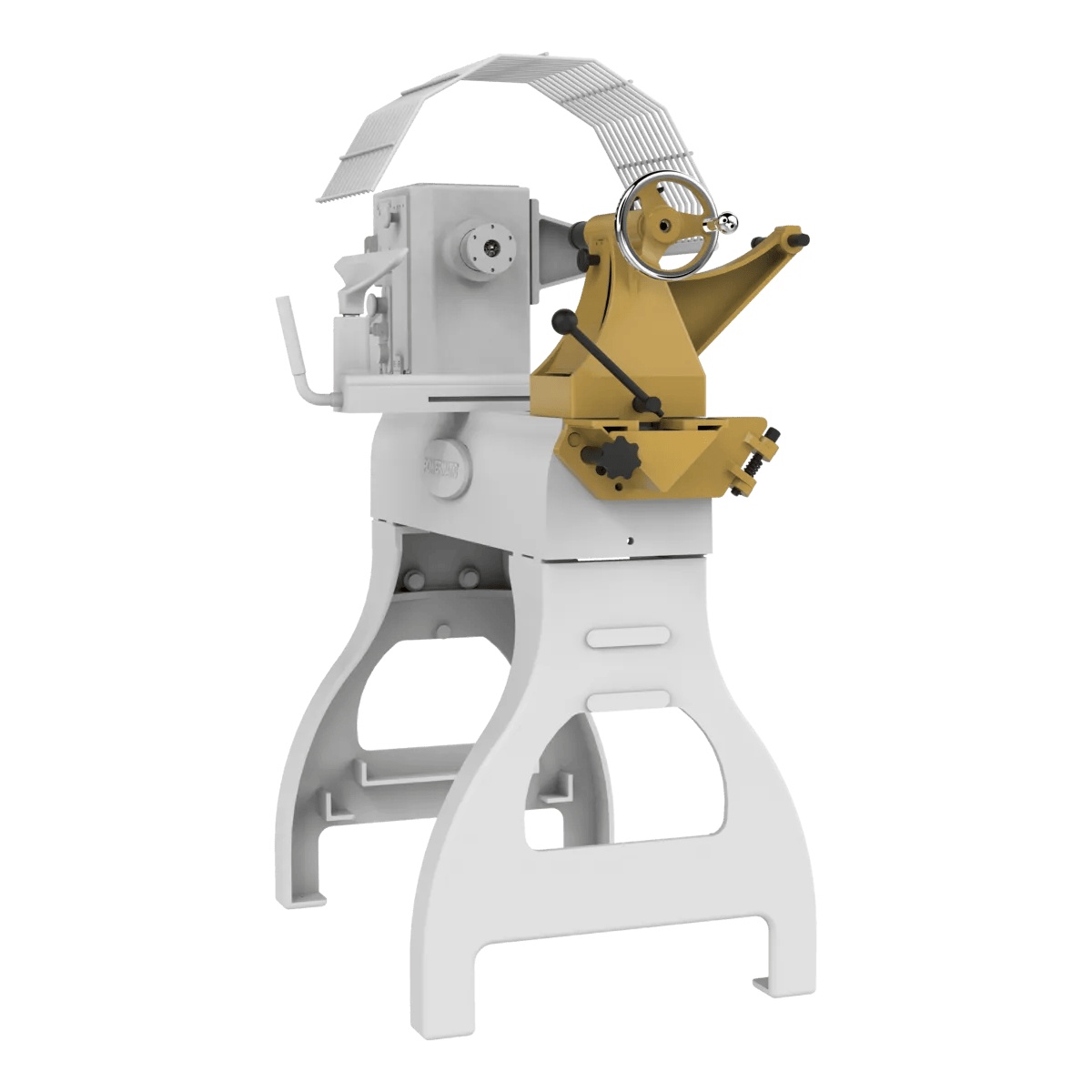 Powermatic Tailstock Swing Away for Model 3520 and 2020 Lathes installed on a wood lathe for turning setup and tailstock clearance in a workshop