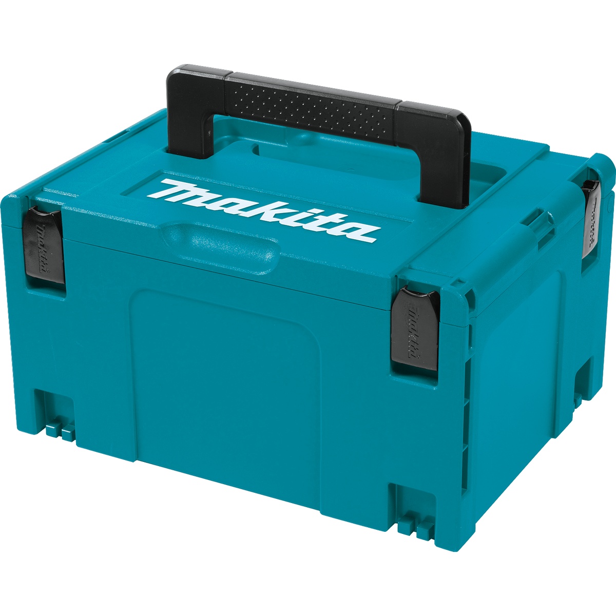 Makita MAKPAC Interlocking Case, Large, 8-1/2 inch x 15-1/2 inch x 11-5/8 inch used as a modular tool storage case for transporting jobsite tools and accessories
