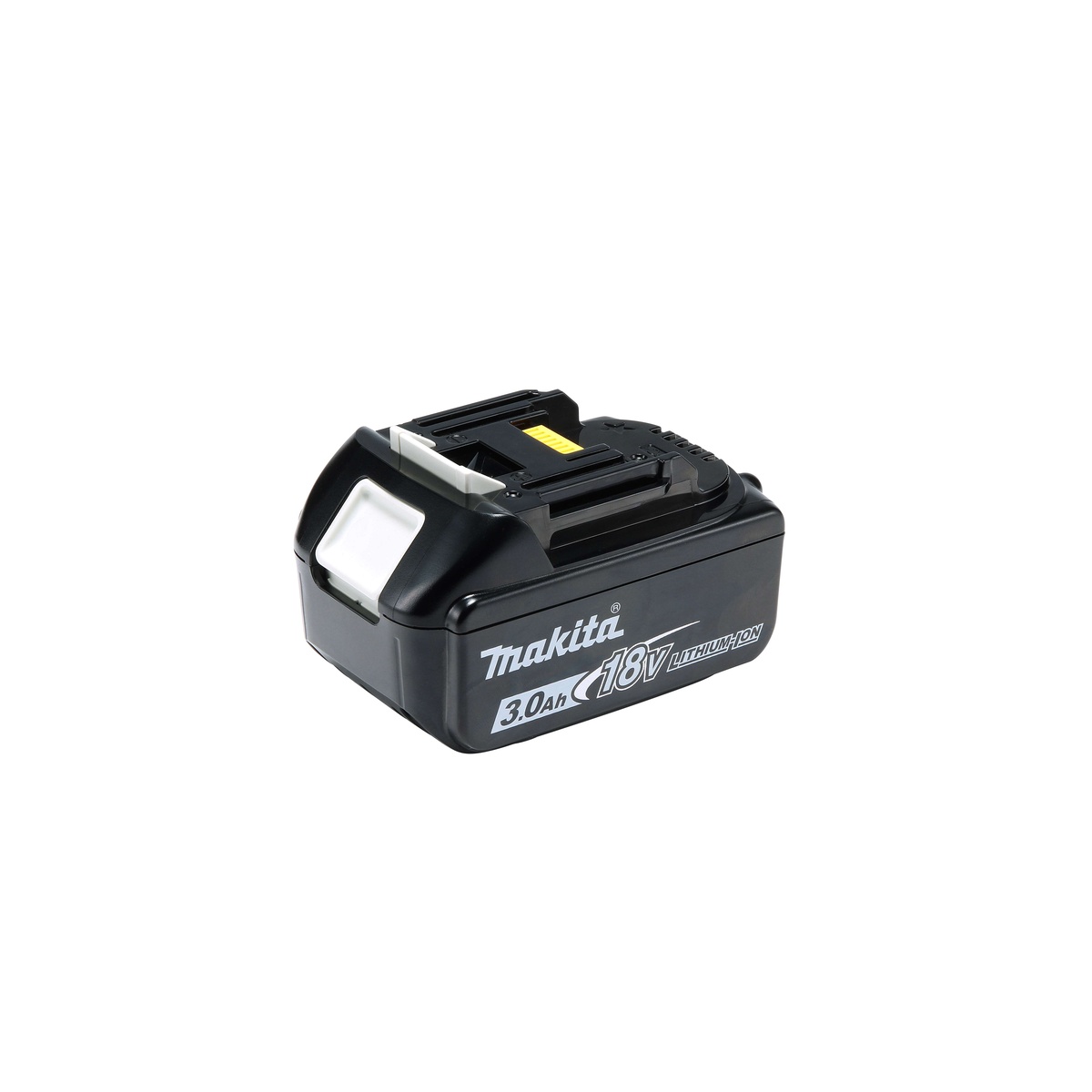 Makita 18V LXT 3.0Ah lithium-ion battery pack ready to slide into a cordless power tool for fastening, drilling, and cutting work