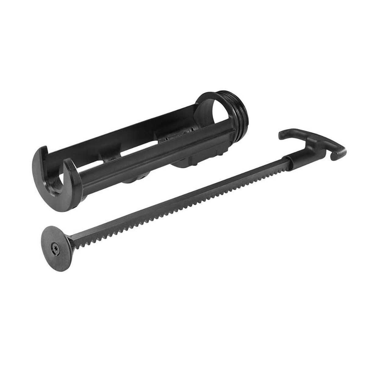 Milwaukee 48-08-1076 10oz Carriage Conversion Kit with carriage and plunger rod for converting a compatible cordless caulk and adhesive gun to run standard 10 oz tubes on the jobsite