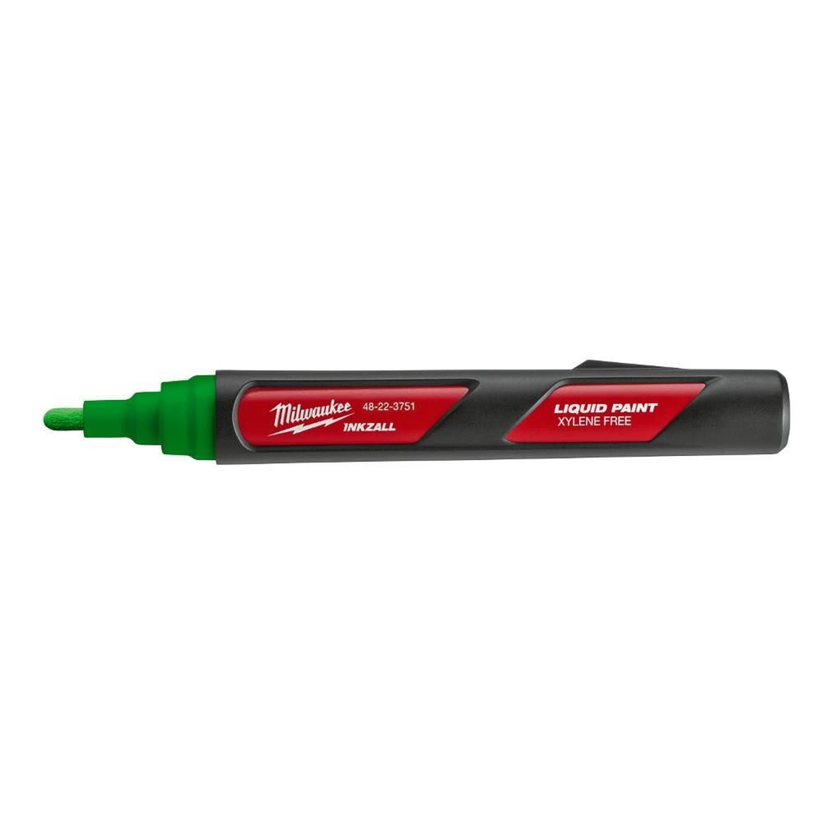 Milwaukee 48-22-3751 INKZALL Green Paint Marker with exposed medium paint tip for rough surface marking