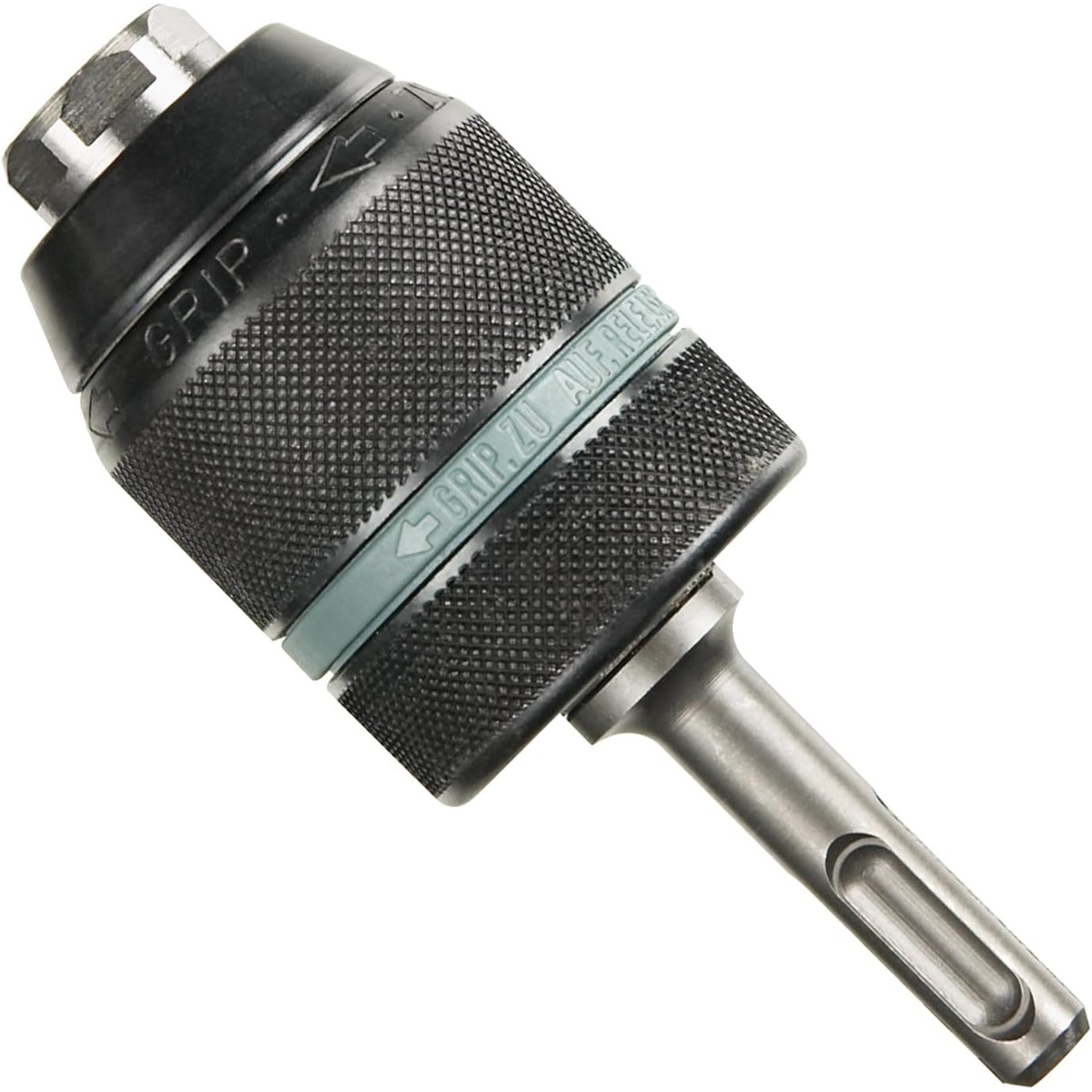 BOSCH HA3JAW 1/2 In. Keyless 3-Jaw Chuck with SDS-Plus Shank for Use with Straight Shank Drill Bits shown as a drill chuck accessory for SDS-plus rotary hammer drilling applications