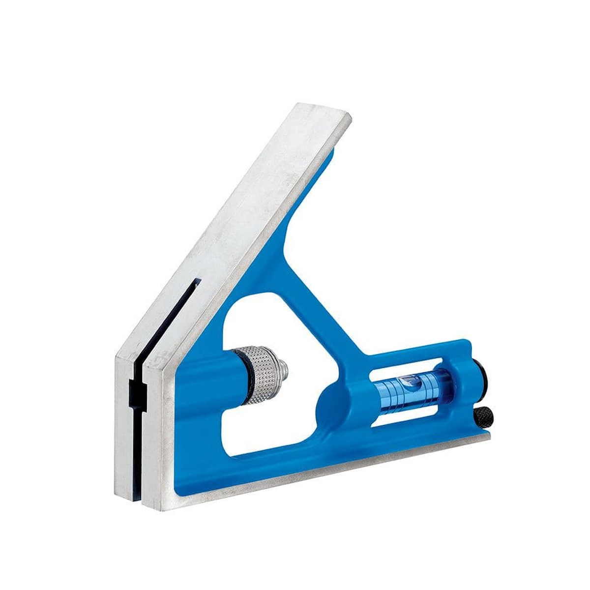 Empire E280 16-inch True Blue Combination Square machined head and vial detail for accurate 90-degree and 45-degree layout work