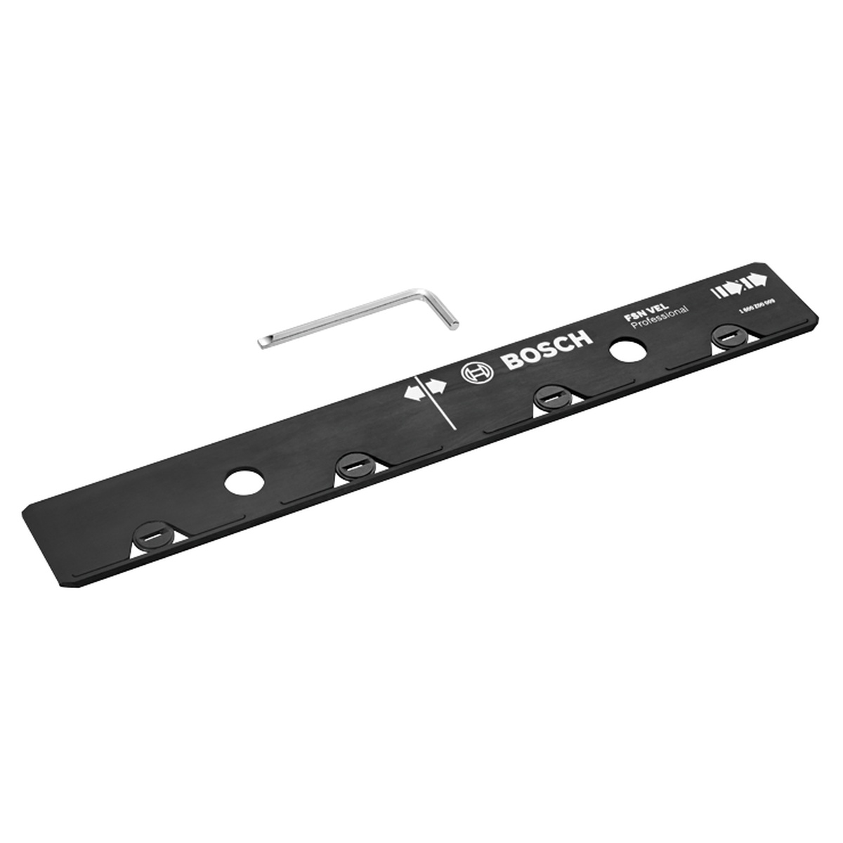 Bosch FSNVEL 14 In. Track Connector with included hex key for top-side guide rail installation on the Bosch track system