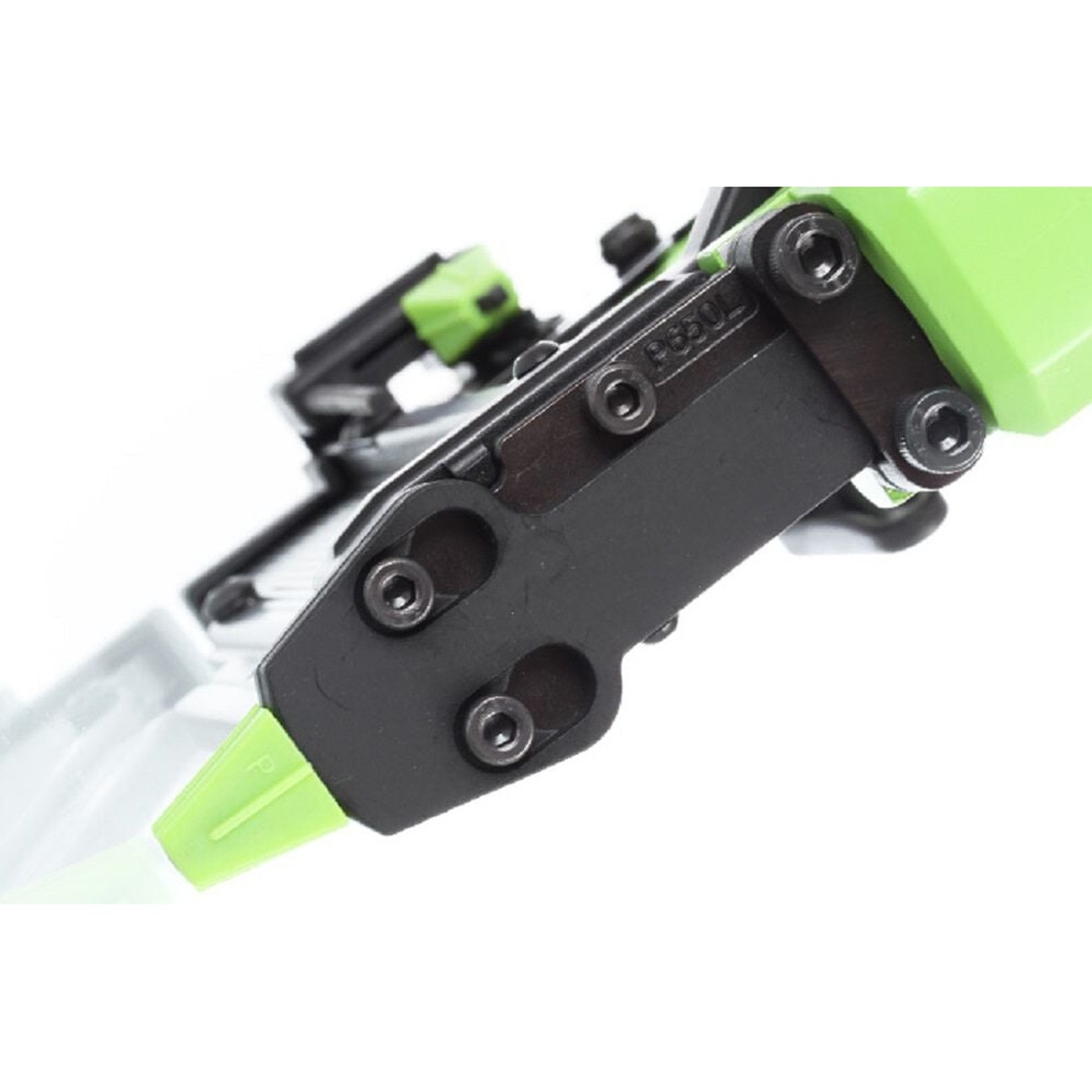 Grex GCP650 Cordless 23-Gauge 2 inch Headless Pin Nailer narrow nose detail for pinning delicate trim and inside corners
