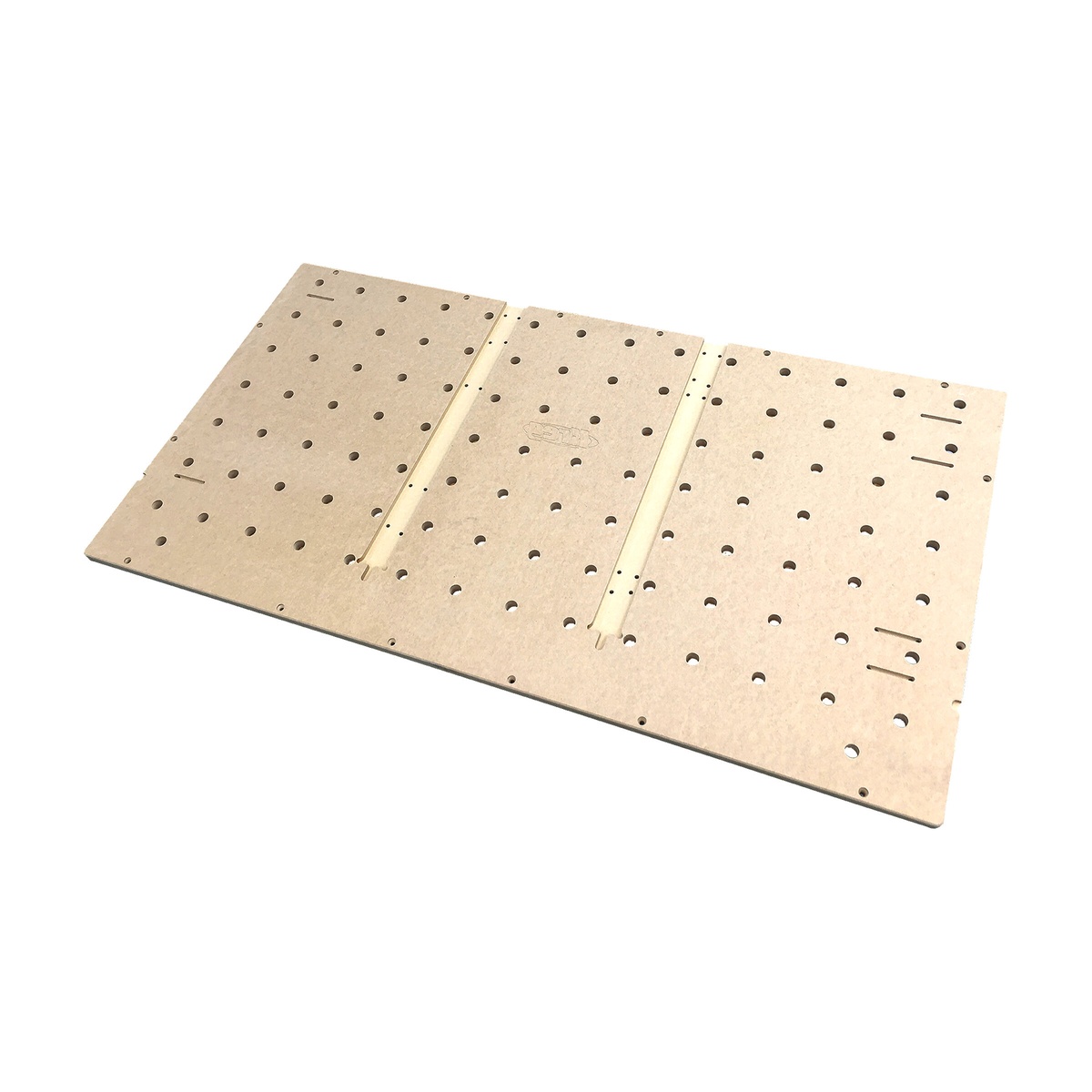 Kreg ACS745 Adaptive Cutting System Project Table Replacement Top with machined holes and guide features for accurate panel cutting on a project table