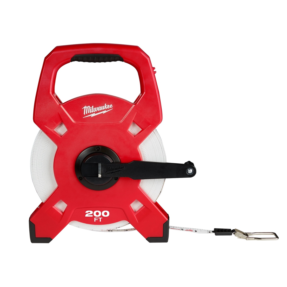 Milwaukee 48-22-5302 200Ft Fiberglass Open Reel Long Tape with open reel frame and printed blade for field measuring