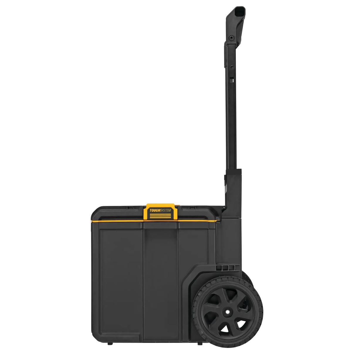 DEWALT DWST08450 TOUGHSYSTEM 2.0 Rolling Toolbox side profile showing rolling tool box base and ToughSystem connection point for modular storage