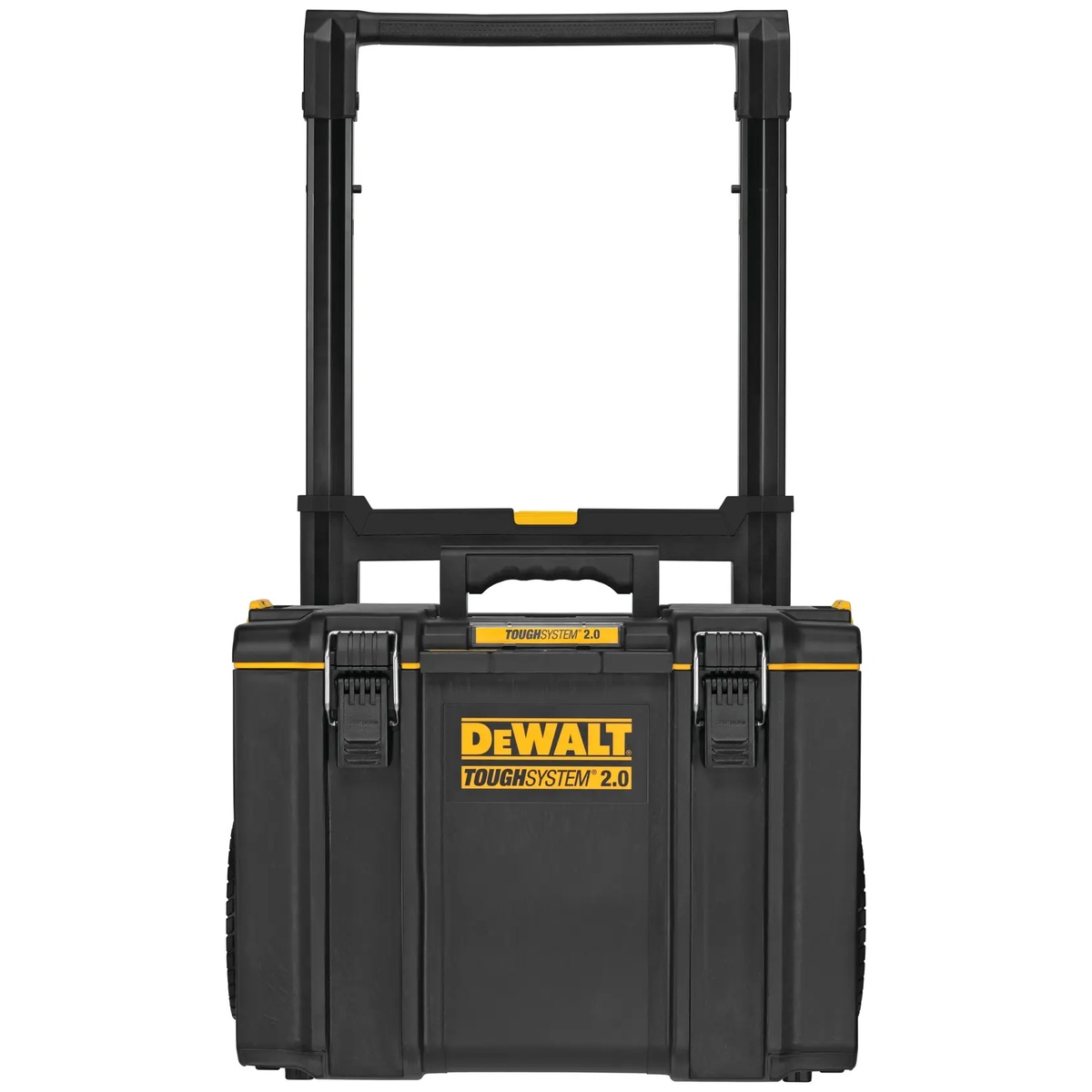 DEWALT DWST08450 TOUGHSYSTEM 2.0 Rolling Toolbox front view with front latches and carry handle for modular tool storage