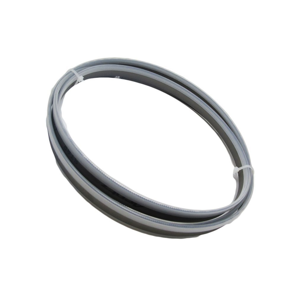JET 5632161 bandsaw replacement blade coiled for storage as a 93 inch metal cutting blade for compatible horizontal band saw use in the shop
