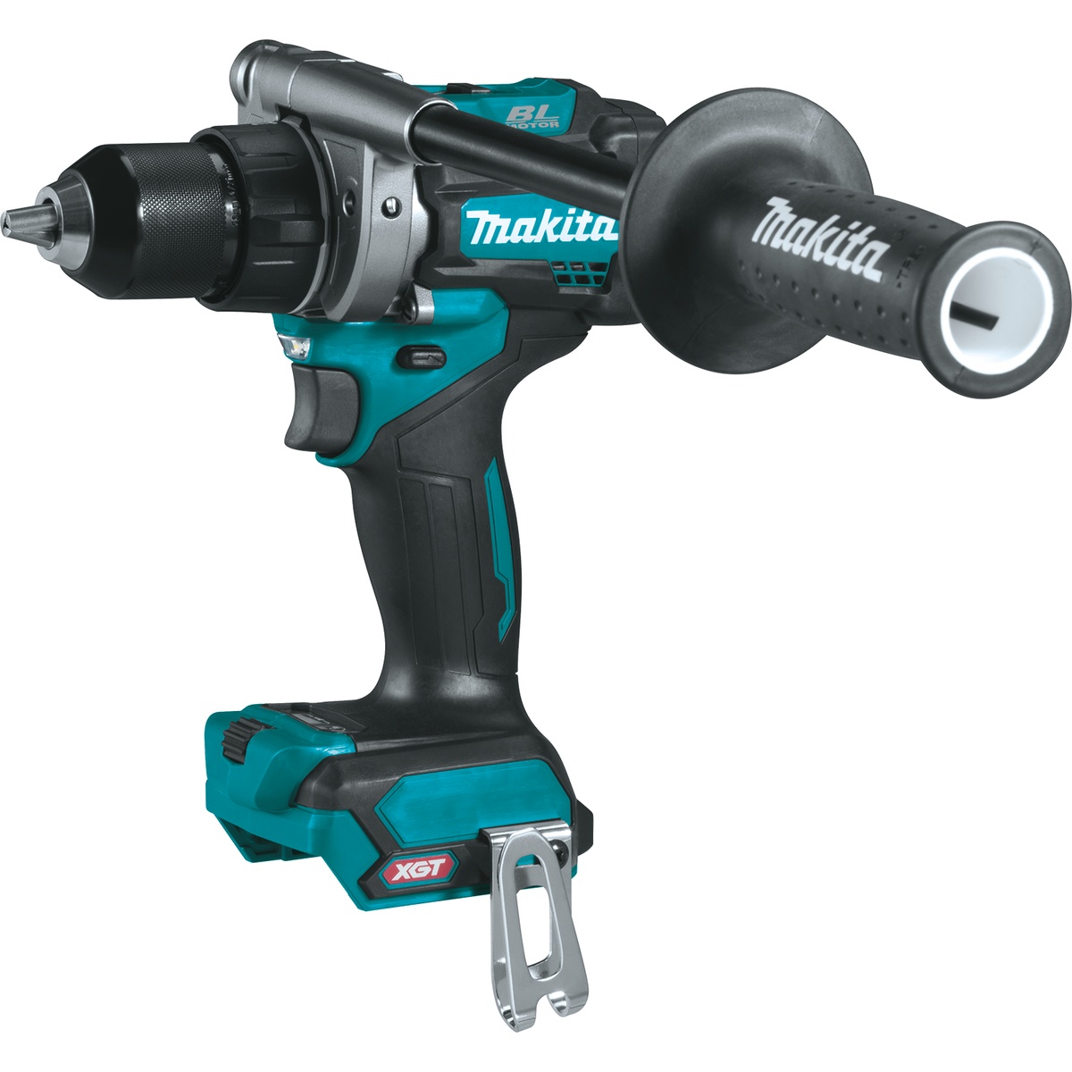 Makita GFD01Z 40V max XGT Brushless Cordless 1/2 inch Driver-Drill with side handle and metal chuck for heavy-duty drilling and fastening on the jobsite