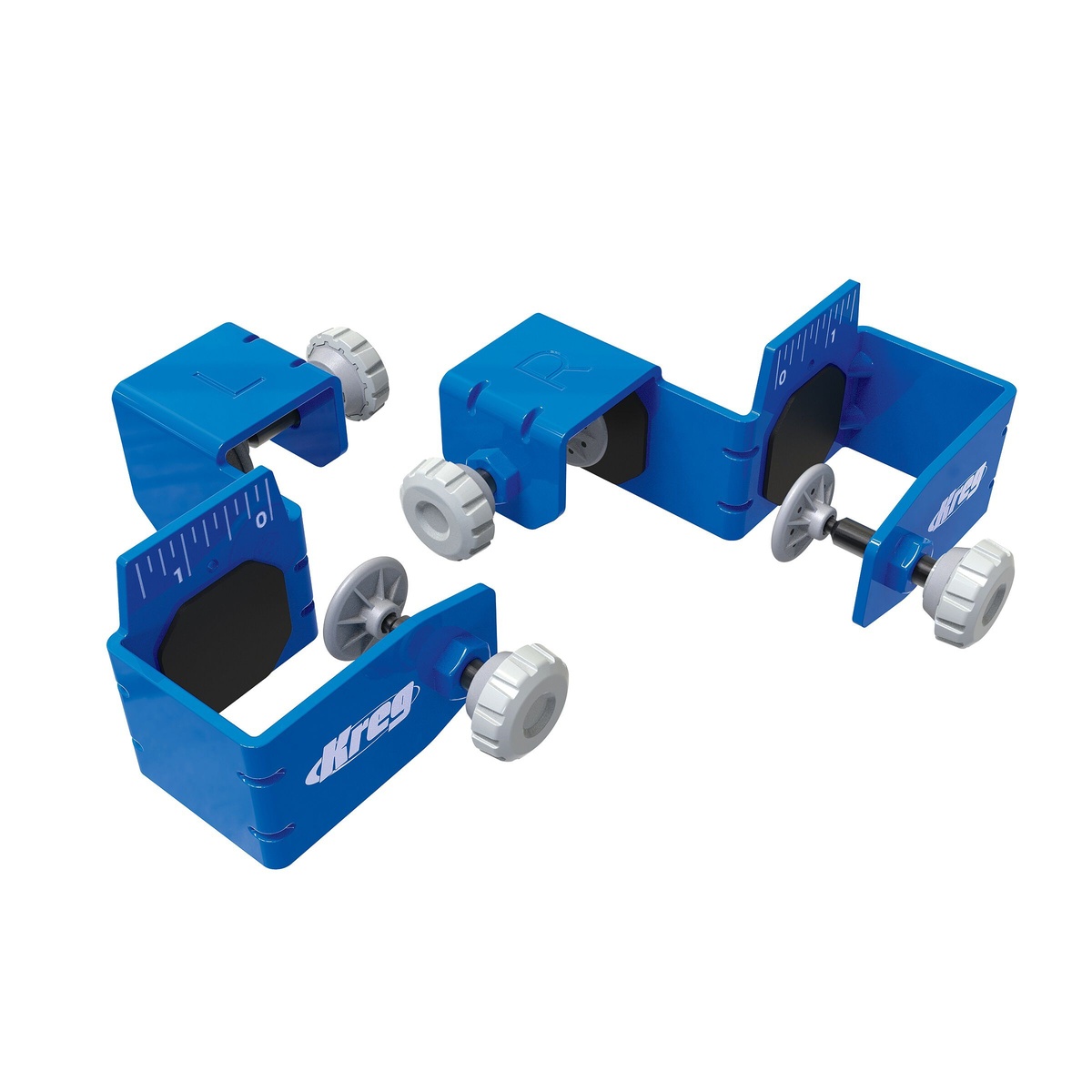 Kreg Tool KCS-DFMT Drawer Front Mounting Jig left and right clamps used for cabinet drawer front installation and alignment