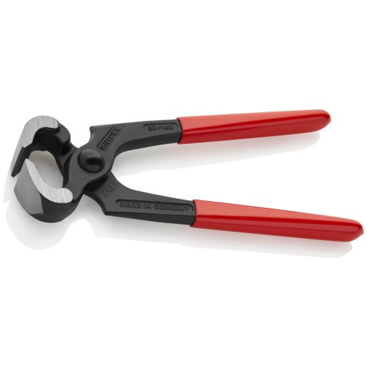 Knipex 50 01 160 Carpenters' End Cutting Pliers angled product view highlighting forged steel body for daily carpentry and fastening work