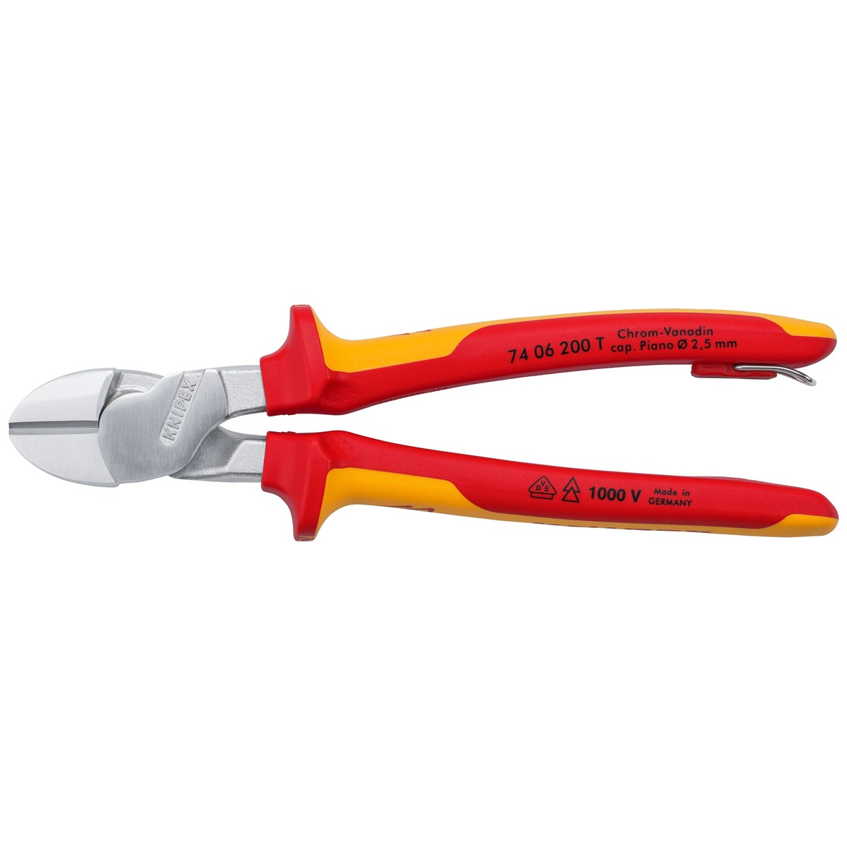 Knipex 74 06 200 T High Leverage Diagonal Cutters-1000V Insulated