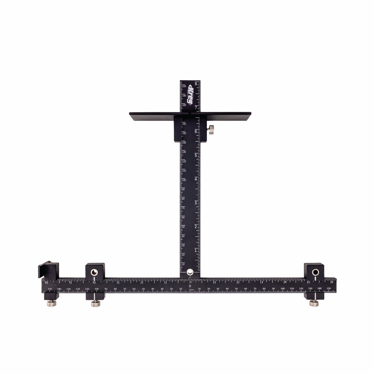 Kreg Tool KHI-XLPULL Cabinet Hardware Jig Pro cabinet hardware jig with laser-etched scales and adjustable drill guides for cabinet knob and pull layout in shop installation work