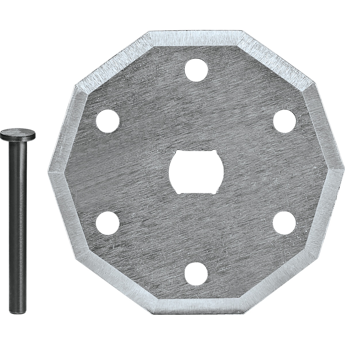 Makita 1-5/8 inch Multi-Cutter Blade with lock pin for PC01 multi-cutter replacement on a clean product background
