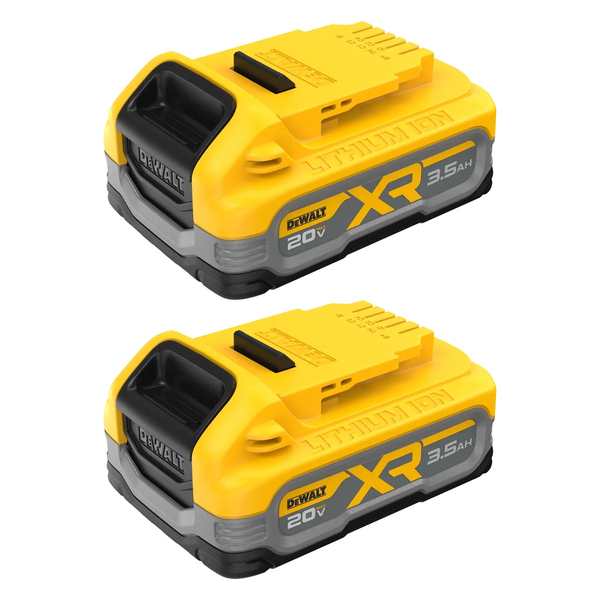 DeWALT DCBP320-2 20V MAX XR 3.5Ah Battery (2 Pk) compact lithium-ion battery packs for DeWALT cordless drilling, fastening, cutting, and sanding tools on the jobsite