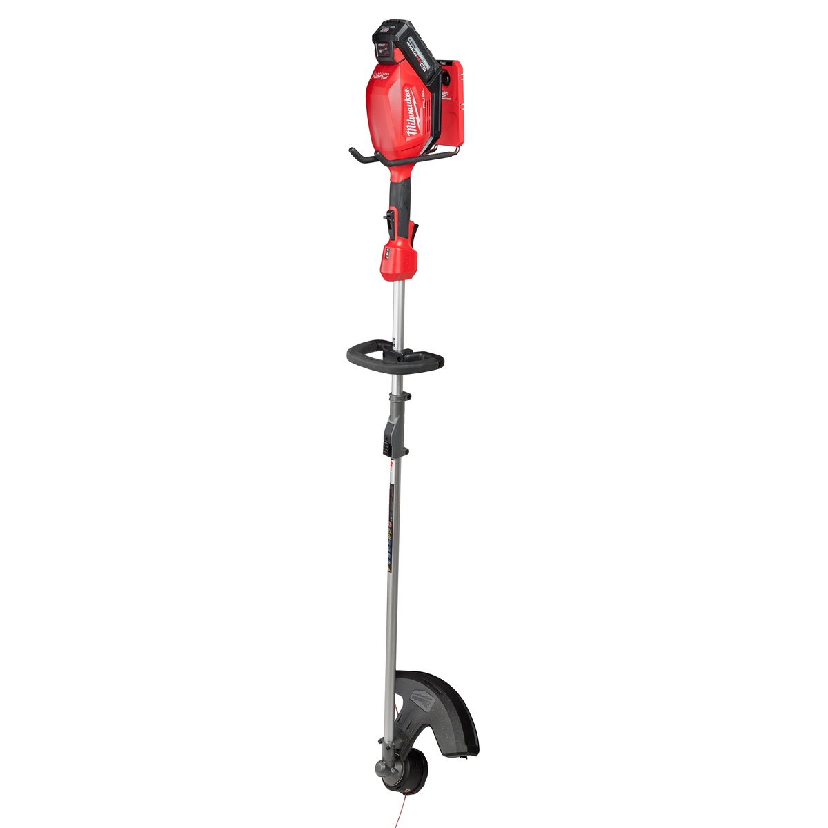 Milwaukee 48-22-8330 PACKOUT 9-in Straight Hook supporting outdoor power equipment in a garage or shop wall storage setup
