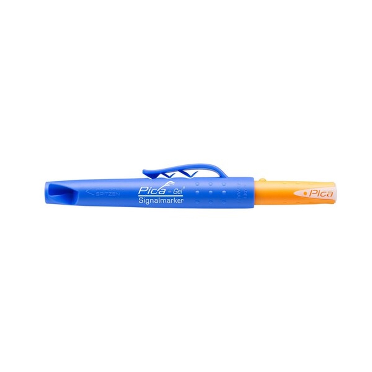 Pica Dry 8080 Pica Gel Signalmarker White with quiver cap and built-in sharpener for jobsite carry and line control