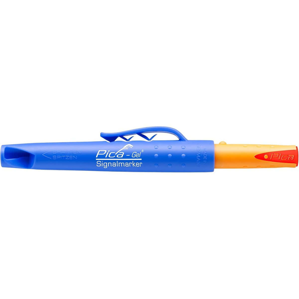 Pica 8082/SB Gel Signal Marker Red 3 Pack with quiver cap and marker body shown for jobsite carry and storage