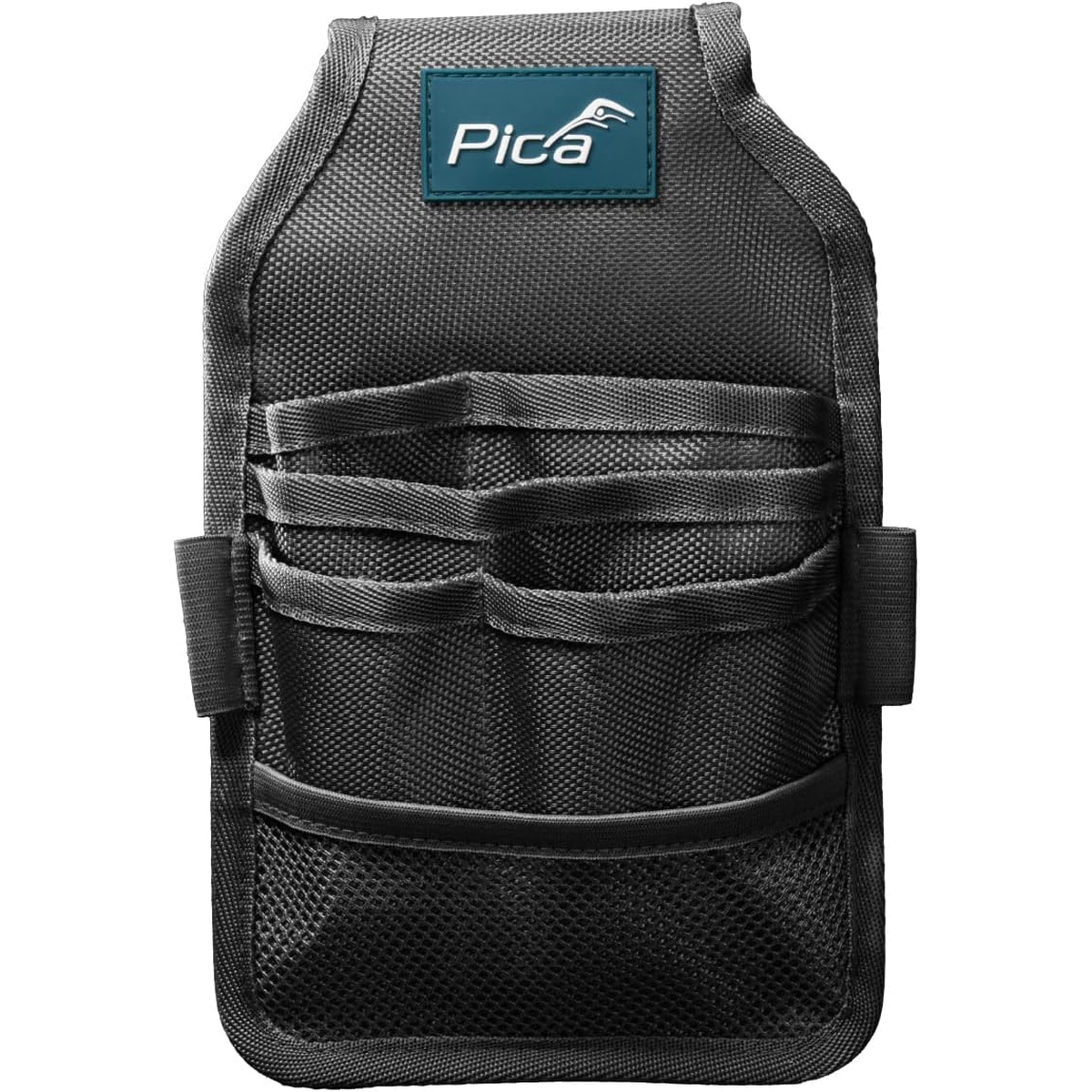 Pica 55060 Master Belt Pencil & Marker Set empty nylon pouch with multiple front slots and mesh pocket for organized tool belt storage