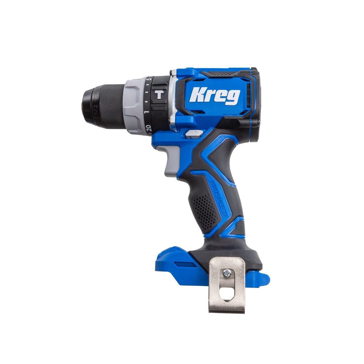 Kreg 20V Ionic Drive 1/2 inch Compact Hammer Drill tool only shown as a compact cordless hammer drill for drilling and fastening on jobsites and in workshops