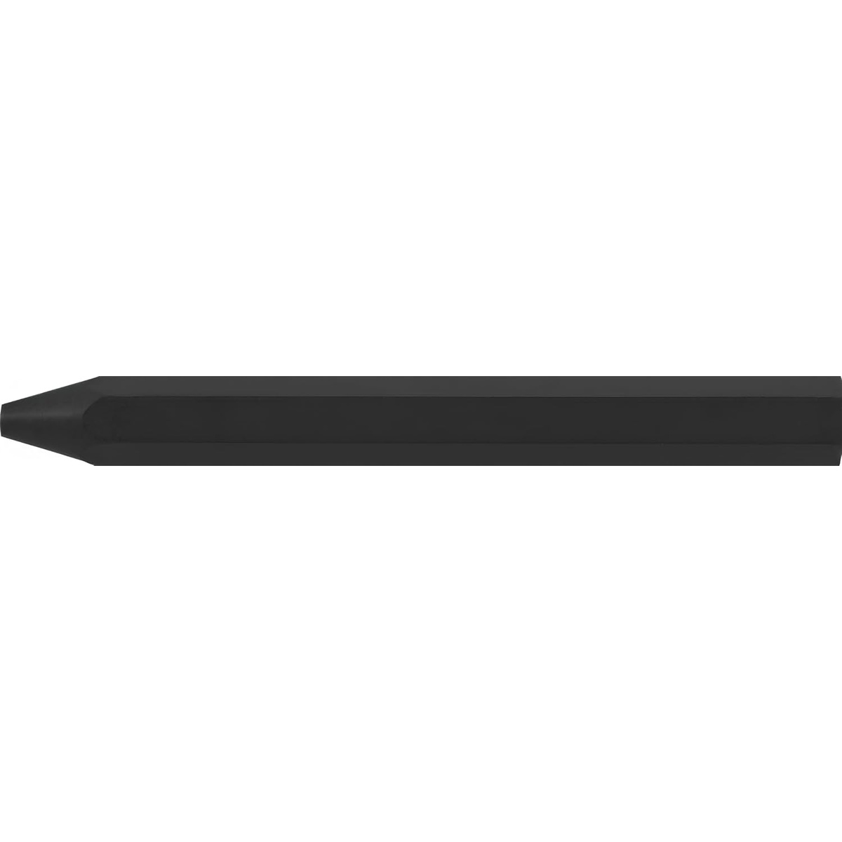 Pica 591/46 Black Marking Crayon close-up showing hexagonal body and broad marking profile for construction layout work